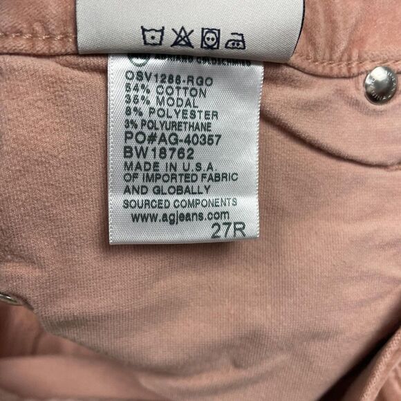 AG Adriano Goldschmied Jeans Womens 27R Pink The Legging Super Skinny Pants - Picture 7 of 13